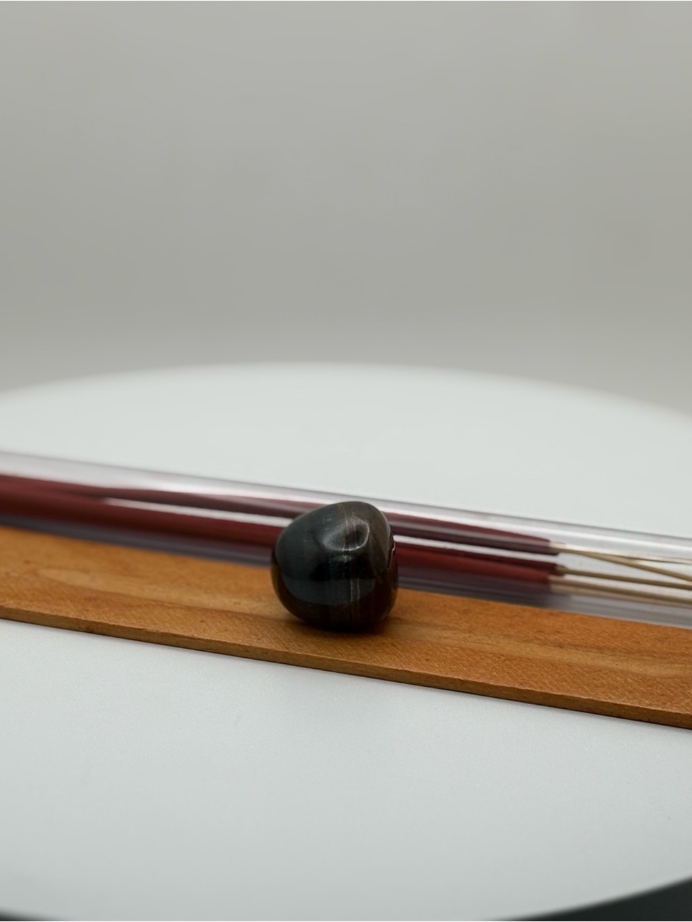 Dragon’s Blood Incense Burner Set with Blue Tiger’s Eye Crystal